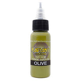 Radiant Colors Tattoo Ink Professional Tattooing Inks Fluid Vegan Pigments 1/2 oz Half Ounce Olive