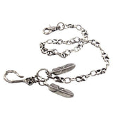 Merishopp 4Xmens Biker Rock Punk Wallet Chain Jeans Link Waist Keychain Antique Silver