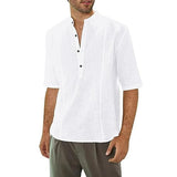 Be Active Men'S Linen Blend Solid Regular Shirt (Cpl0149_White