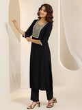 Libas Women'S Viscose Rayon Kurta Sets (400557_Black_Xxl)