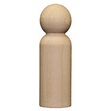 Jumbo Dad | 10 Pack | 3-9/16 inch Unfinished Wood Peg Dolls for Crafting Projects