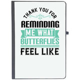 Udnag Ruled Notebook Diary Couple | Thank You For Reminding Me What Butterflies Feel Like, [A5 80Pages 80Gsm]