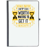 Udnag Ruled Notebook Diary Job | Details Matter, ItS Worth Waiting To Get It Right, [A5 80Pages 80Gsm]