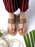 Shoetopia Chic Comfort & Stylish Copper Kolhapuri Flats For Women & Girls /Eu42,Copper,9,B0F7LXS3PP