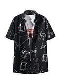 Lookmark Casual Cotton Blend Shirt For Men Shirt For Men(Shirt 44-M) Black