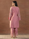 Libas Women'S Silk Blend Kurta Set (49317_Peach_M)