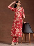 Libas Women'S Silk Blend Kurta Set (36760O0R Red M