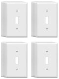 ZEFTV Mid-Size Toggle Light Switch Wall Plates 1-Gang 4.89 x 3.12 Switch Electrical Cover Plate Unbreakable Thermoplastic Facepl