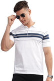 Adro Regular Fit Polo T-Shirt For Men| Printed Polo T-Shirt|Cotton Polo T Shirt Also In Plus Size|Pnop24-L1-Whnbgr-Large, White