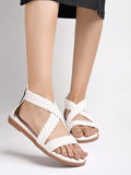 Shoetopia Women'S Block Heel Sandal,White,7,B0CXJ2DLLT