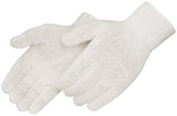 Liberty P4517Q Cotton/Polyester Regular Weight Seamless Knit Glove with Elastic String Knit Wrist, Large, Natural White (Pack of