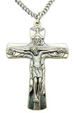Westman Works Trinity Vatican Crucifix 2 Inch Catholic Cross on Stainless Steel Chain