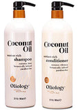 Oliology Nutrient Rich Coconut Oil Shampoo & Conditioner Combo Pack - Helps Restore Damaged Hair | Provides Intense Shine | Mois