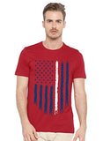 Adro Men'S Regular Fit T-Shirt (Rnr-M-Usa-Rd_Red_2Xl)