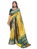 GRECIILOOKS Womens Jacquard Cotton Silk Saree (GL-S2367-YELLOW)