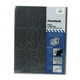 Chartpak PressOn Vinyl Letters & Numbers NUMBERS,VNYL,HLVCTA,4,BK (Pack of10)