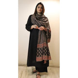 Anni Designer Women'S Rayon Viscose Anarkali Solid Kurta With Pant & Dupatta (Avantika Black-Vks01_Xxl_Black_Xx-Large),Black,2XL,,,