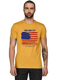Adro Men'S Usa American Flag Printed Cotton T-Shirts (Rnr-M-Nww-Mu_Mustard_M)