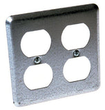 Hubbell Raco 0873 4 Square 2 Duplex Receptacles Box Cover