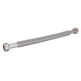 Eastman 12 Inch WaterFlex Water Heater Connector, 3/4 Inch FIP x 3/4 Inch FIP, Stainless Steel Corrugated Water Heater Supply Li