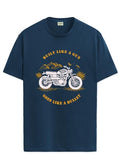Adro Men'S Royal Bike Design Printed 100% Cotton T-Shirt - Regular Fit, Printed T-Shirts For Men (Rn24-Ryl-Sb_Teal_2Xl)