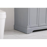 Elegant Decor Indoor Modern Under Sink Bathroom Fixtures Storage Organizer Cabinet 48 Inch Single Bathroom Vanity - Teak
