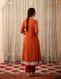 Gosriki Women'S Rayon Blend Anarkali Printed Kurta With Pant (Karidos Orange-Vks01-Gs_5Xl_Orange_Xxxxx-Large),Orange,5,B0DP9ZSGCS