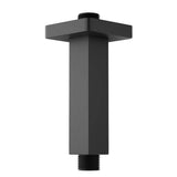 KATAIS Matte Black Shower Arm with Flange, 4 inch, Short
