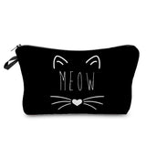 Livel lhood Women Travel Bag Black Cat Pattern Printed Cosmetic Bag Makeup Bag Small Pouch Gift for Women hz7501