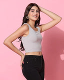 Toplot Women'S Combo Solid Ribbed Scoop Neck Sleeveless Slim Fit Tank Top Pack Of 2 (Combo-5069-Blk-Gry-L),Black-Grey,,B0CG5GPTV3