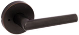 Kwikset 730MILRDT11P Milan Lever with Round Rose Privacy Door Lock with 6AL Latch and RCS Strike Venetian Bronze Finish