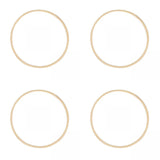 ATORSE 4Pcs Embroidery Hoop Wooden Round Bamboo Cross Stitch for Art Craft