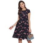 Lookmark Women'S A-Line Knee Length Dress(Sd104-Xl_Black)