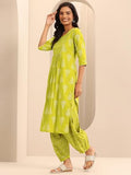 Libas Women'S Cotton Kurta Set (400653 Green 2Xl