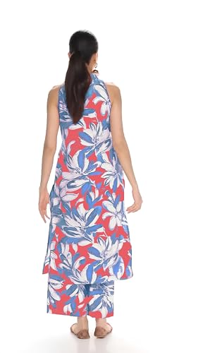 Anni Designer Women'S Rayon Viscose Straight Printed Kurta With Pant (Vcm Peach_Xxl_Peach_Xx-Large),Peach,2XL,Rayon,Regular,