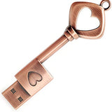 Flash Drive 16GB Metal Key of Love Key Chain USB Memory Stick Pen Drive Graduation Pendrive Valentine's Day Gift