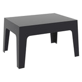 Compamia Box Resin Patio Coffee Table in Black, Commercial Grade