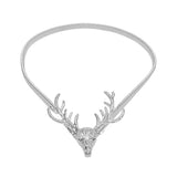 Redhorns Metal Spring Waist Belt For Women Dresses Deer Head Design Stretchy Slim Waistband, Belly Chain For Ladies Saree Free