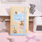 WORSHIPER Cute Aesthetic Hardcover Notebook with Elastic Band Kawaii Pastel Journal, Cartoon Dessert & Cat Design Diary, Porta