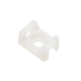 Uxcell Cable Tie Base Saddle Type Mount Wire Holder Permanently Anchor To Wall Desk 15X10X7Mm White 50Pcs