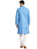 Sojanya (Since 1958 Men'S Cotton Blend Blue Printed Only Long Kurta Blue S