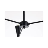 Living District Cade 6-Light Mid-Century Metal Pendant In Black