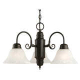 Design House 514463 Millbridge Traditional 3-Light Indoor Dimmable Chandelier with Alabaster Glass Shades for Entryway Foyer Din