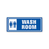 Canvas Bubble Washroom Sign Board 10x4 Inch | Unbreakable Aluminium Composite Panel (ACP) Sheet for Restrooms, Offices, Restau