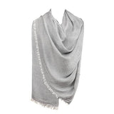 Cashmere Craft Grey 100% Viscose Scarf (100X180 Cm)