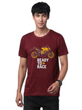 Adro Men'S Biker Design Printed 100% Cotton T-Shirt - Regular Fit, Printed T-Shirts For Men (Rn24-Ktm-Mr_Maroon_2Xl)