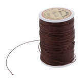 ATORSE 2x0.55mm Leather Sewing Waxed Thread Hand Stitching Repair Cord Deep Coffee