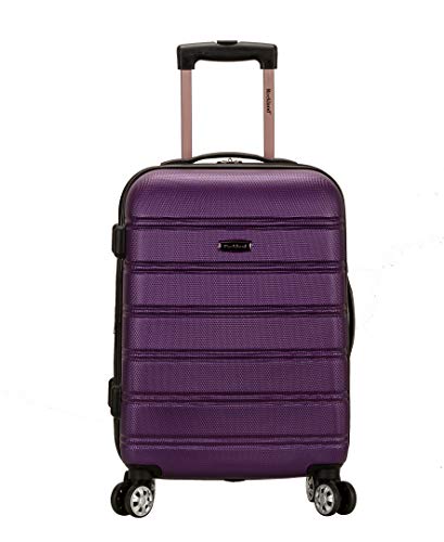 Rockland Melbourne Hardside Expandable Spinner Wheel Luggage, Purple, Carry-On 20 Inches