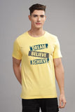 Adro Men'S Solid Regular Fit T-Shirt (Rn24-Dba-Ly_Light Yellow,Light YellowApparel,S