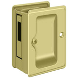 Deltana Sdar325u3 Heavy Duty Pocket Lock Adjutable Sliding Door Receiver, Polished Brass, 3-1/4